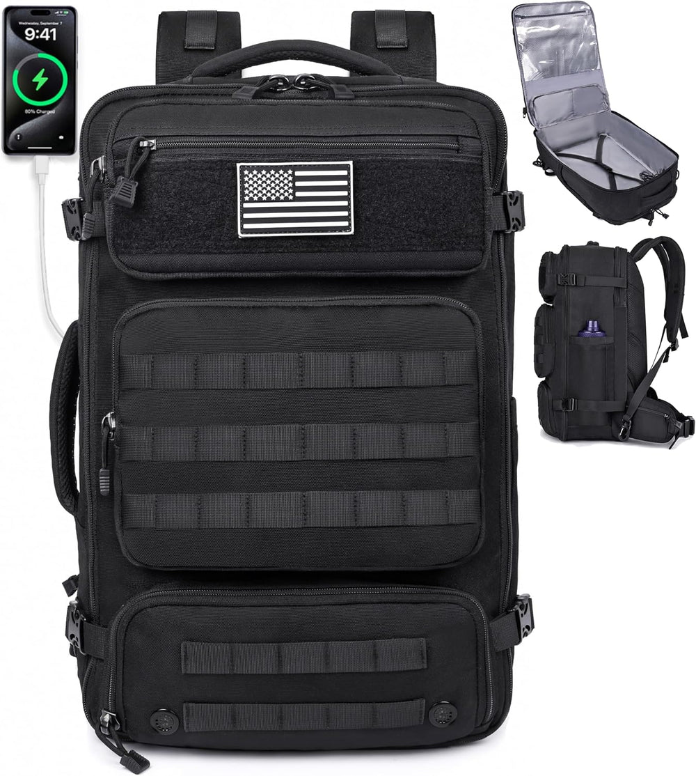 MOZETO Travel Backpack for Men 40L TSA Approved Carry On Backpack with USB Ch...