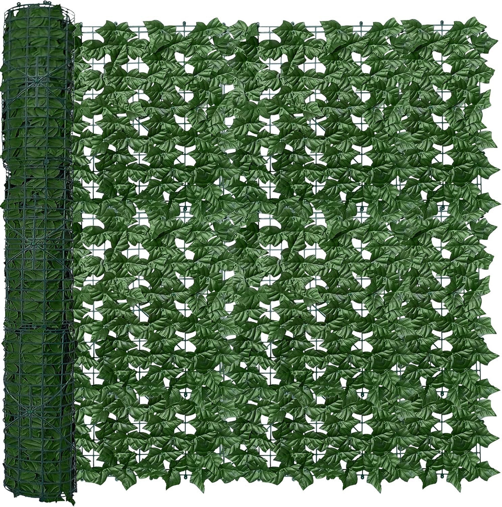 ODTORY Artificial Ivy Privacy Screen Fence Panel, Green 4 FT X 20 FT