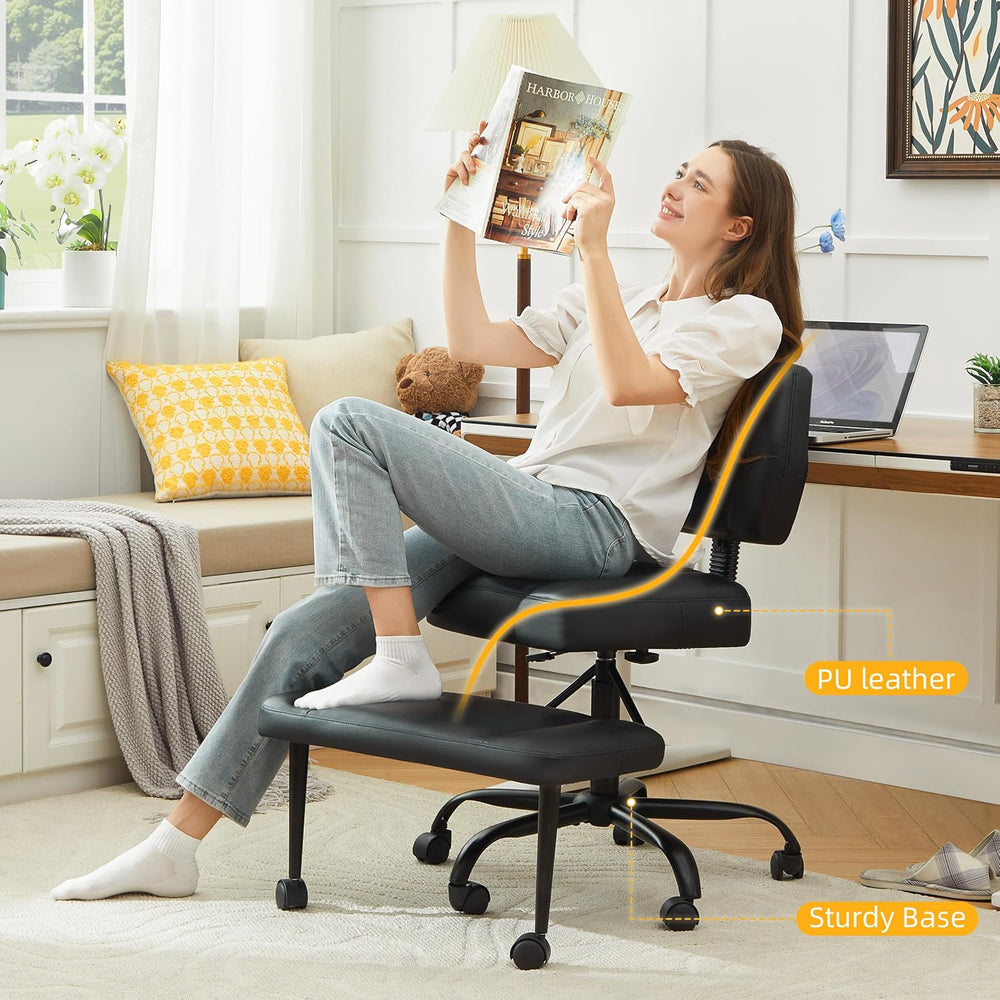 Criss Cross Legged Office Chair with Wheels,Swivel Meditation Chair for ADHD,...