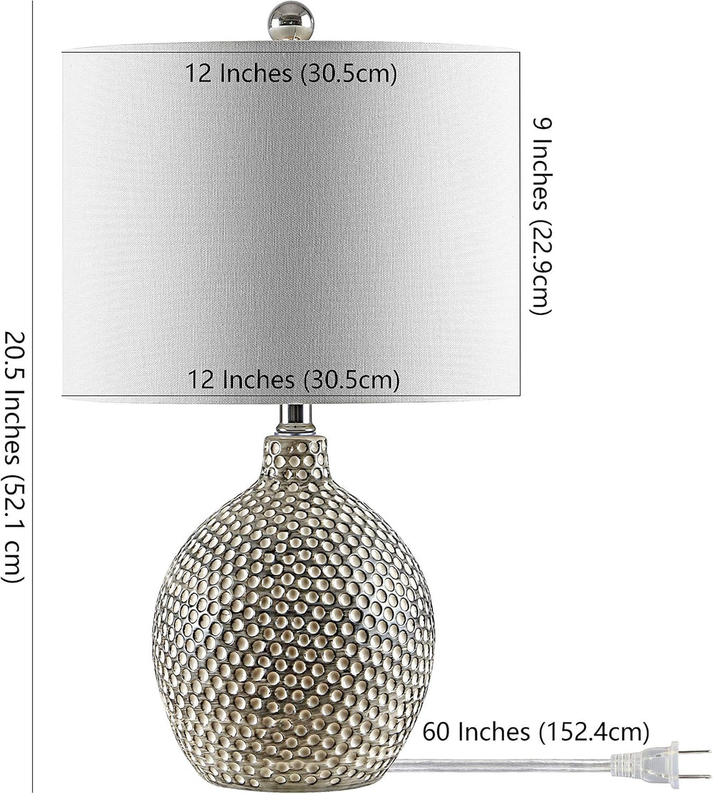 SAFAVIEH Lighting Breeda Table Lamp, 21″ Ceramic Ivory TBL4270A
