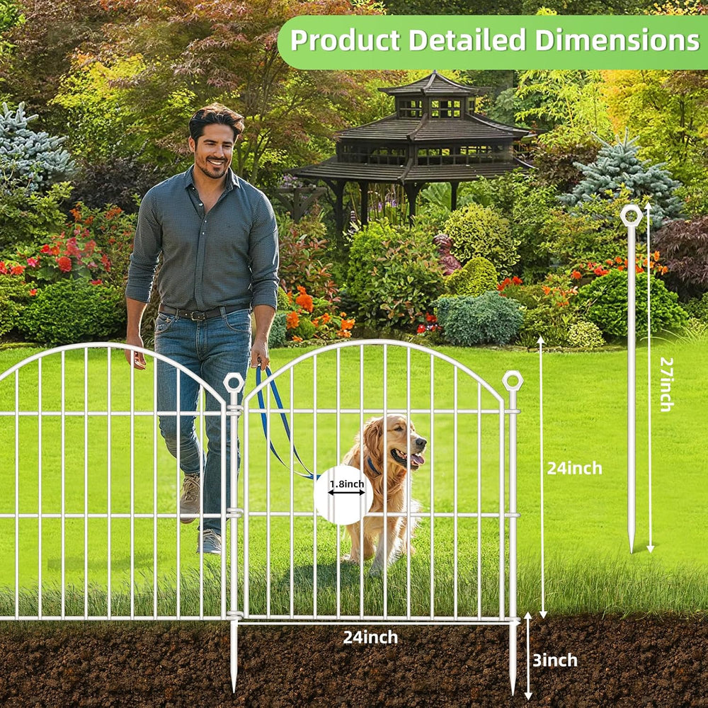 Decorative Garden Fence, 24in (H) x 20ft(L) No Dig Fence