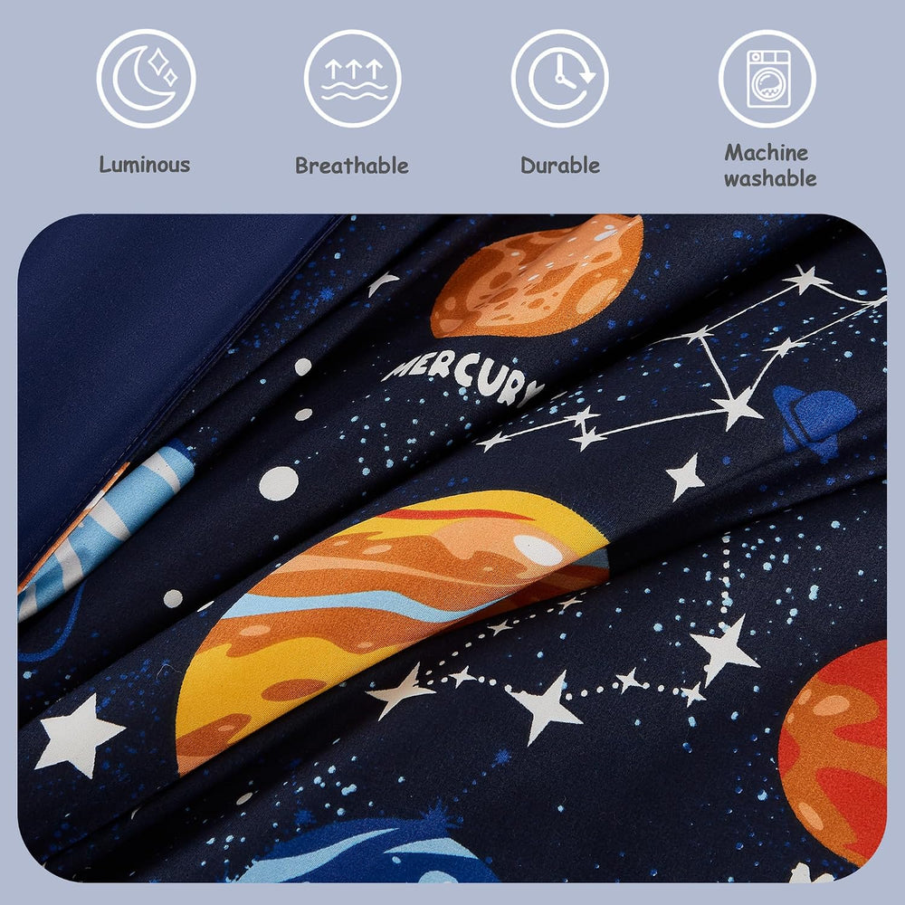 Boys Full Size Bedding Set -7 Pieces Space Bedding Full Size Comforter Sets