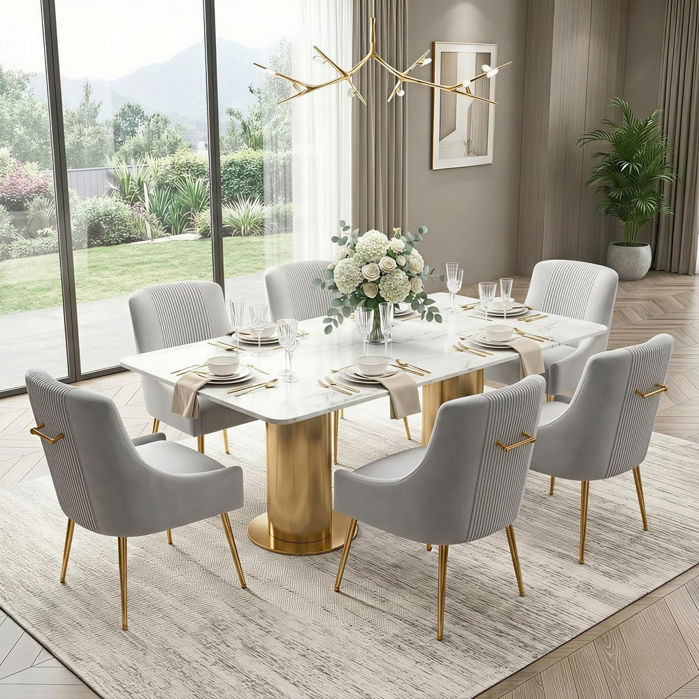 Dining Chairs,Modern Living Room Chairs, Velvet Upholstered Dining Room Chair...