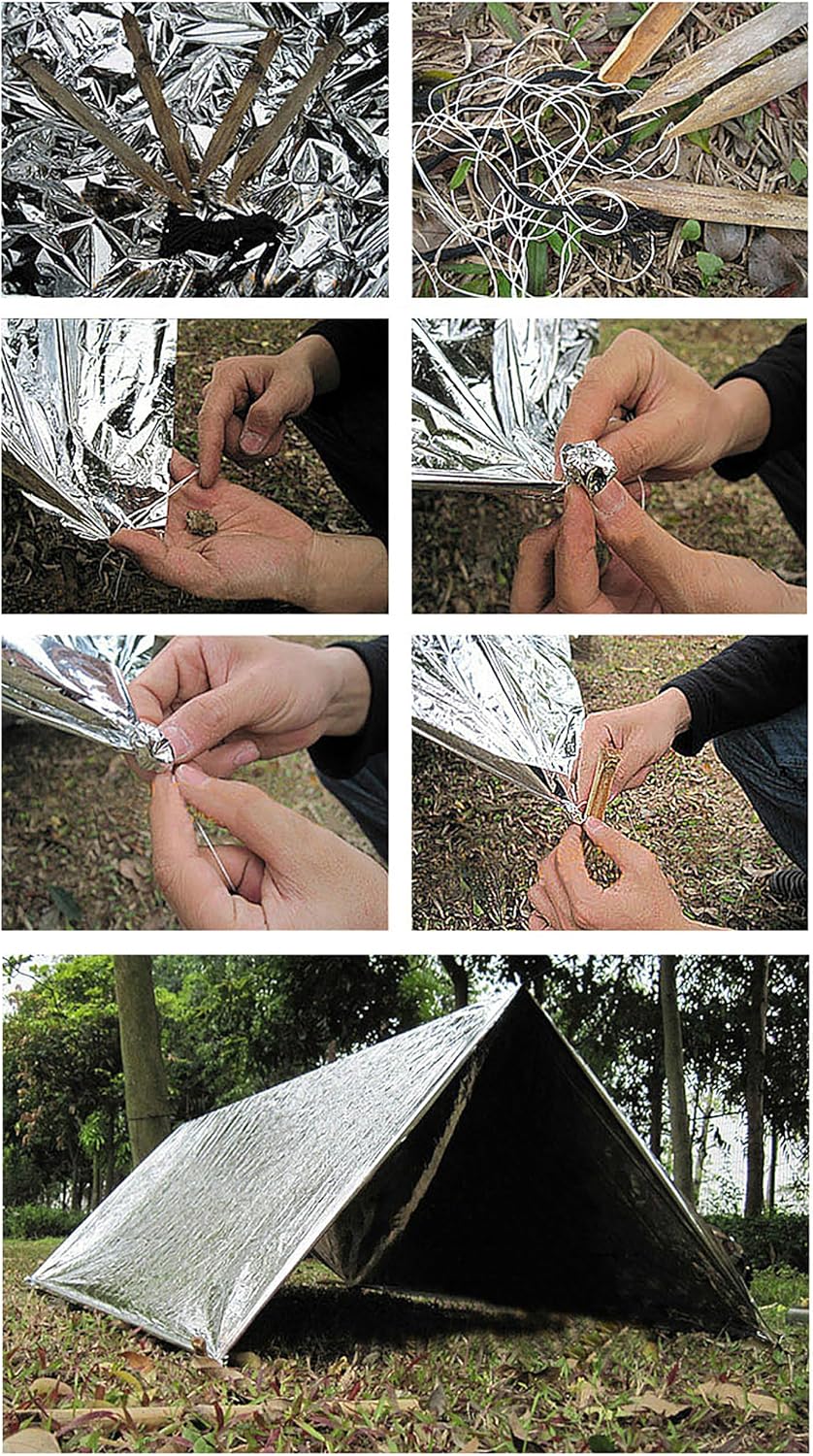 Emergency Foil Thermal Blanket shelter Survival Reflective Blankets