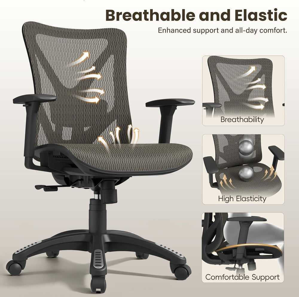 Ergonomic Office Chair, Mesh Computer Desk Chairs with BIFMA X5.1 Certified, ...