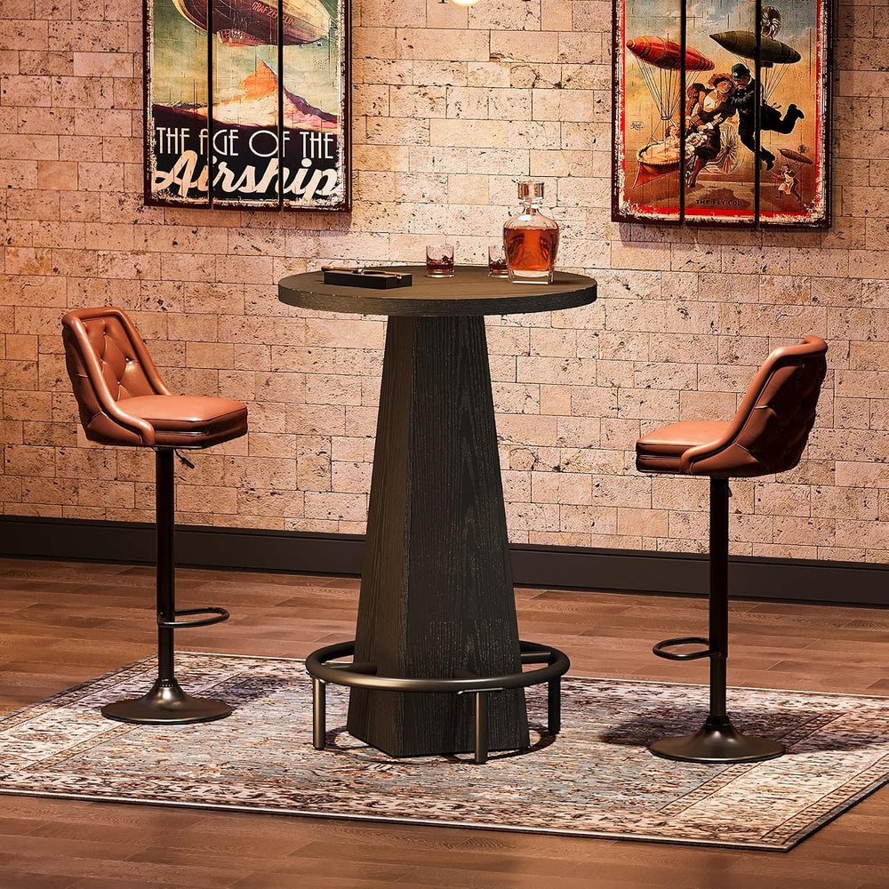 Tribesigns Bistro Pub Table, 37.4" High Round Bar Table for Small Bars