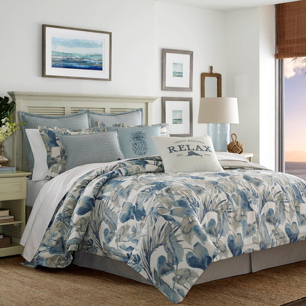 Tommy Bahama - Tropical Queen Size Comforter Set with Matching Shams
