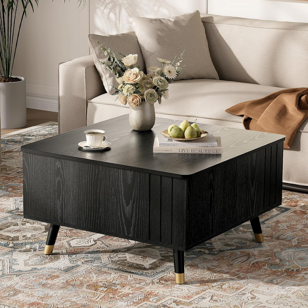 Square Lift Top Coffee Table with Storage for Living Room,32"