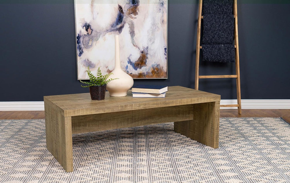 Coaster Lynette 47-Inch Living Room Rectangular Coffee Table, Mango 704128