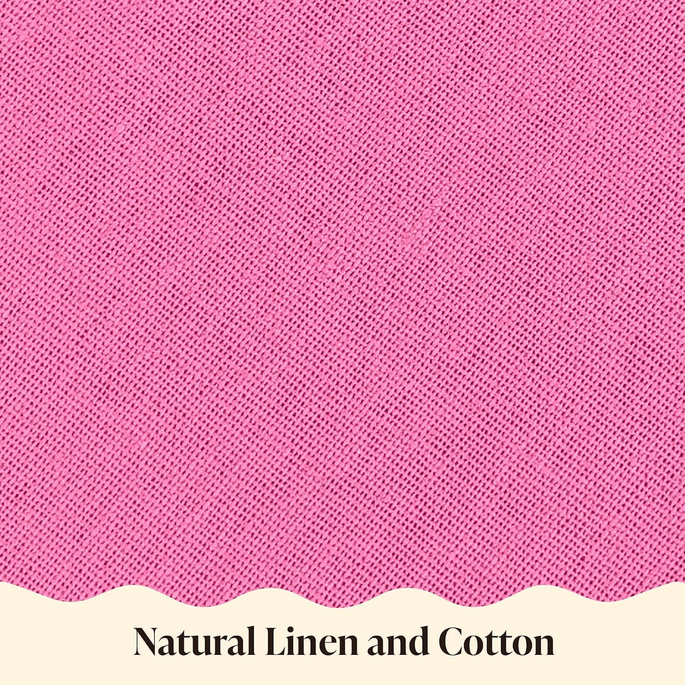 Orelle Scalloped Pillow Covers | Set of 2 | 100% Linen & Cotton | Decorat...