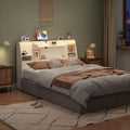 Queen/Full Headboard Queen Size with Storage, Bookcase Headboard