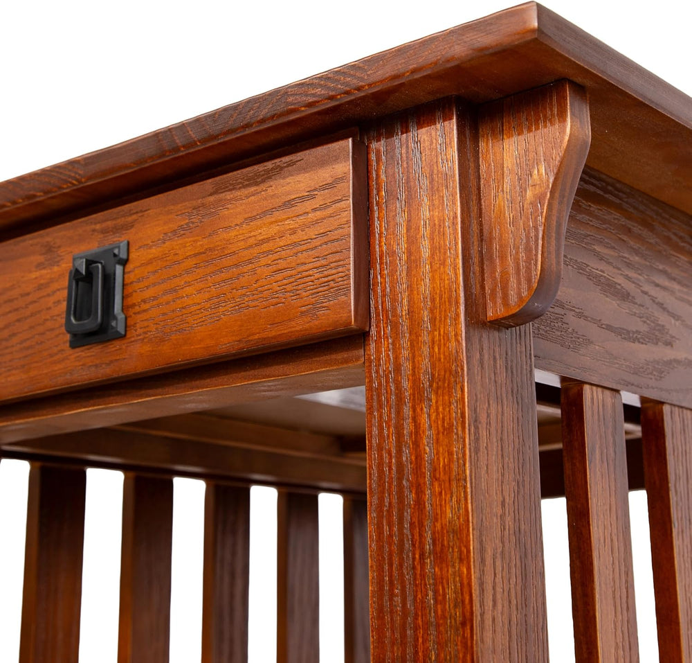 Leick Home Mission End Table, 22", Medium Oak