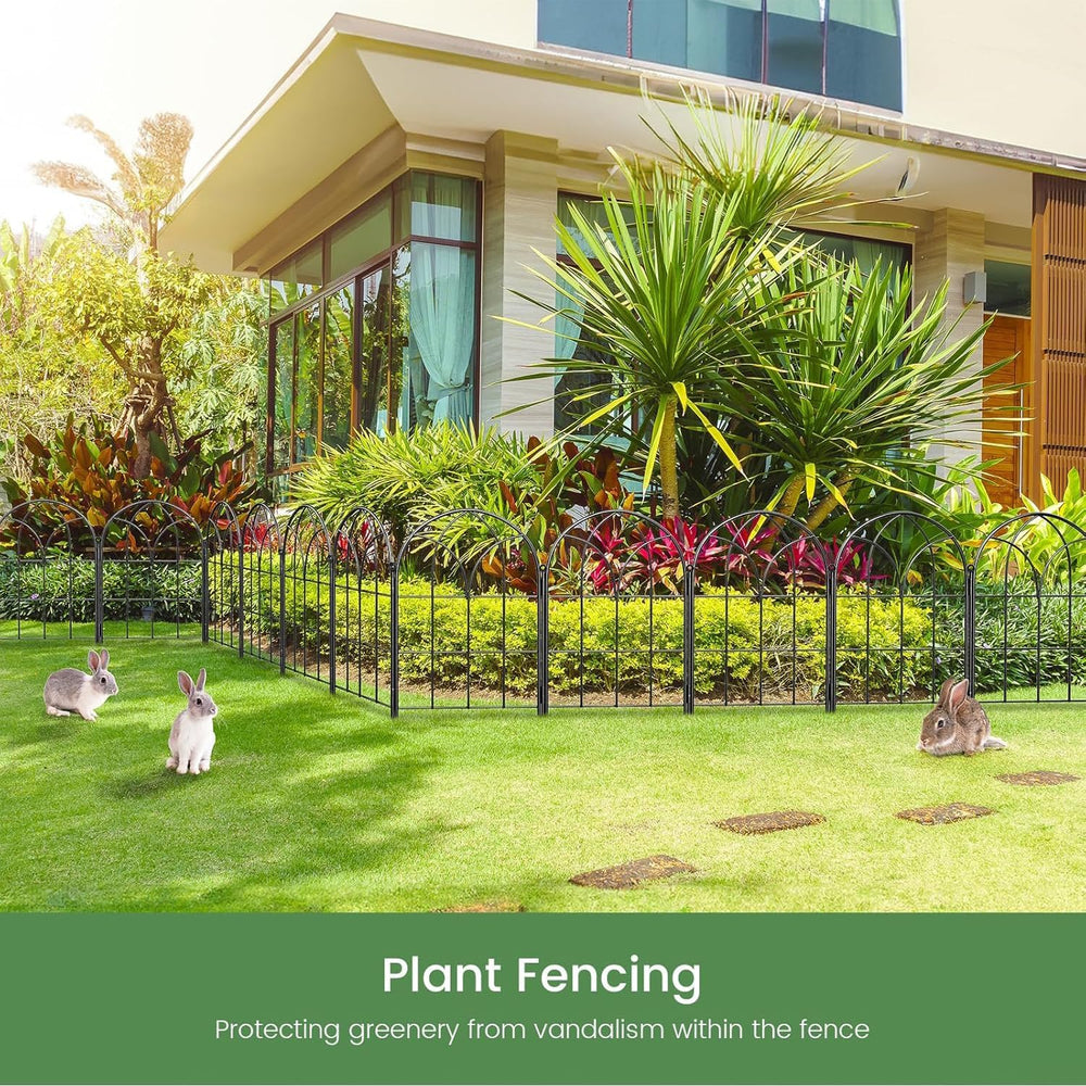 Tall Decorative Garden Fence, 25 ftx 32" H, Rustproof No Dig Fence, 10 Pack