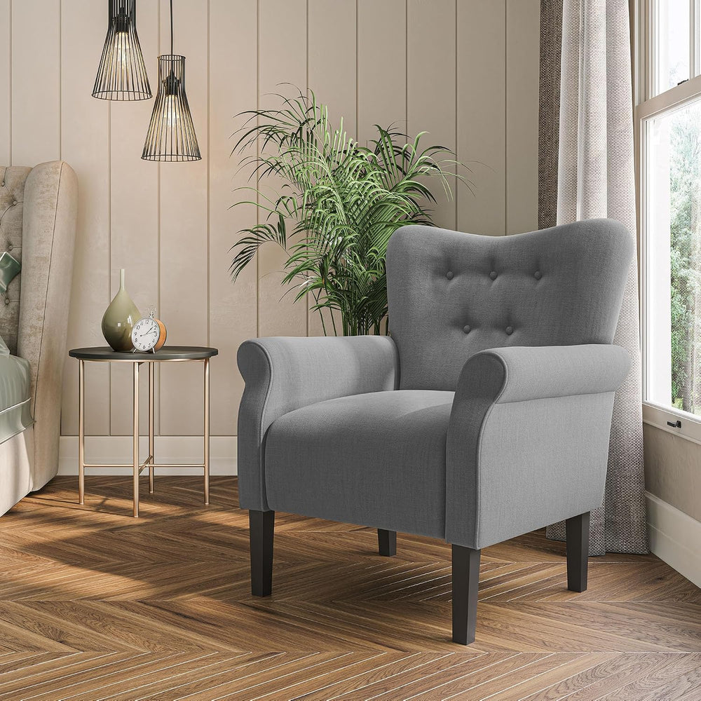BELLEZE Modern Accent Chair, High Back Armchair, Upholstered Wingback Side Ch...