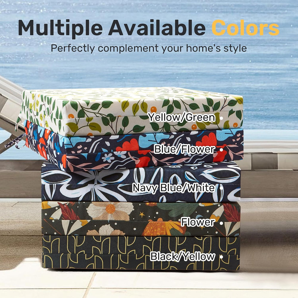 UNIKOME Outdoor Chair Cushions Pack of 4, Water Resistant Patio Cushions with...