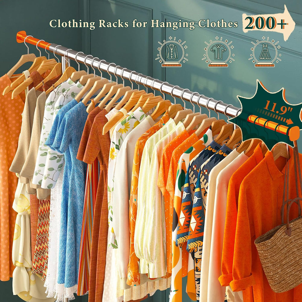 Raybee Heavy Duty Clothes Rack 530LBS Adjustable Rolling Clothes Rack