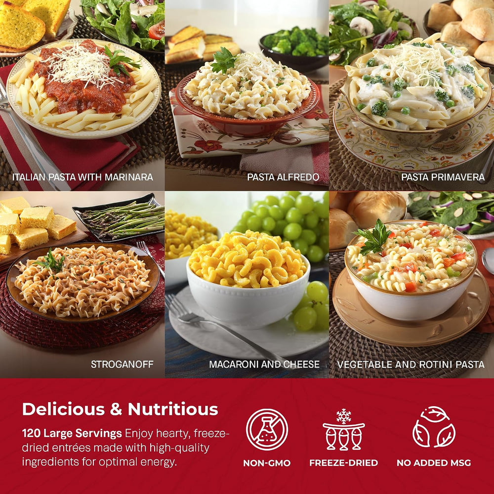Legacy Food Storage 120 Serving Emergency Food Supply Bucket, 15 Entrees, 45,...