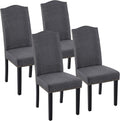 Yaheetech Dining Chairs Set of 4 High Back Parson Chairs Dark Gray