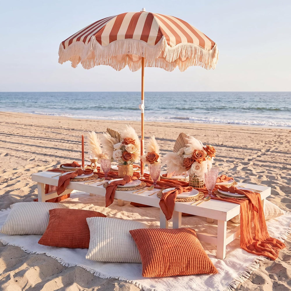 14 Pack Extra Large Terracotta Picnic Blanket Kit 91x71'' Outdoor Fal...