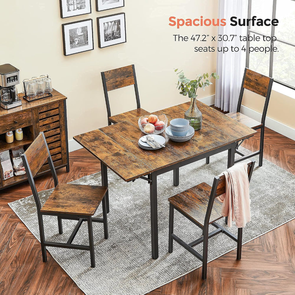 VASAGLE Folding Dining Table, Kitchen Table