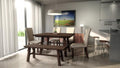 Cortesi Home Figi Dining Bench, Rustic Wood