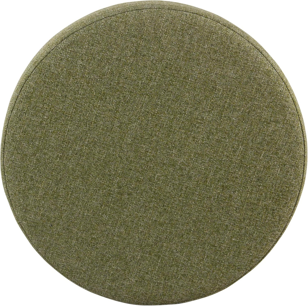 HomePop 19" Round Storage Ottoman - Green Tweed