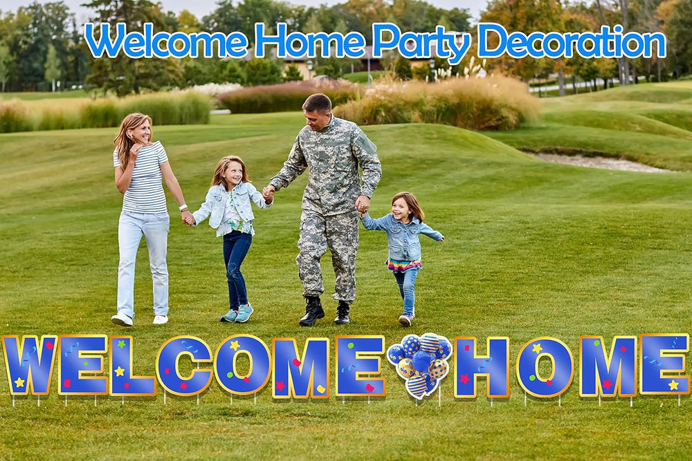 RIIFRILY Welcome Home Yard Sign with Stakes-Set of 12