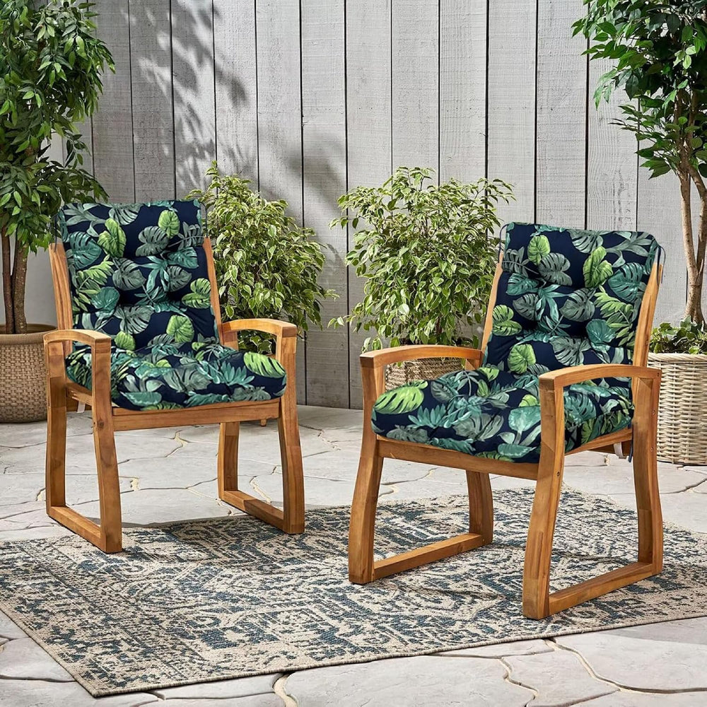 Outdoor Patio Chair Cushions Set of 2 for Outdoor Furniture Navy Blue Thick T...