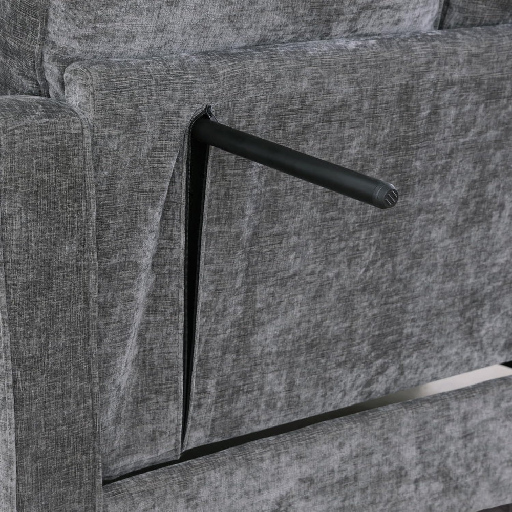 ERYE Chenille Tufted Loveseat Sofa and Ottoman Set