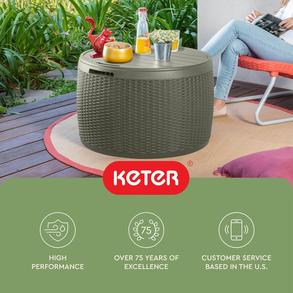 Keter Circa 37 Gallon Resin Deck Box Stool