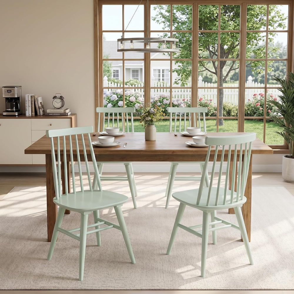DUHOME Wooden Dining Chairs Set of 4, Mint