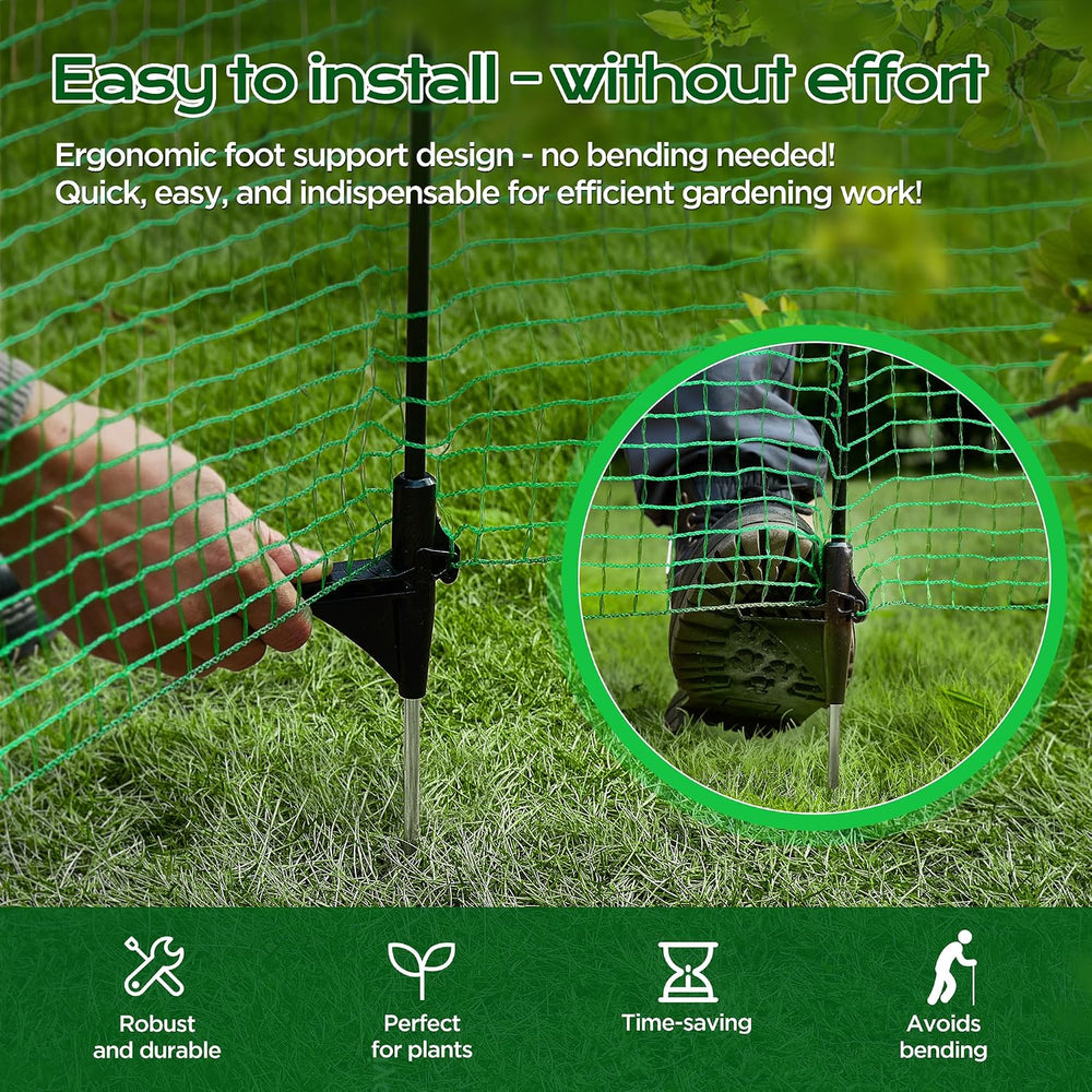 Temporary Fence with Posts,4'x50' Safety Barrier for Dog Snow Plastic...