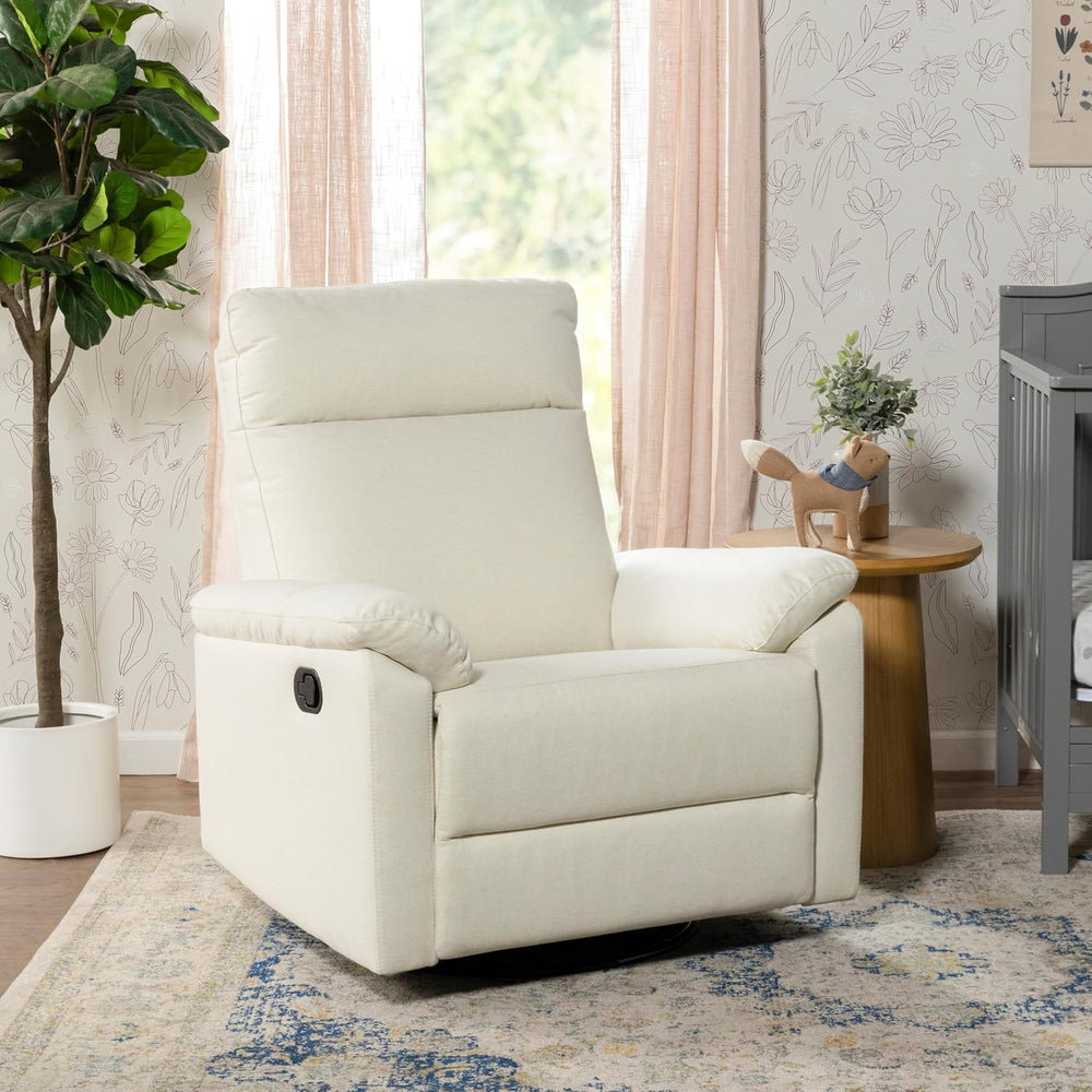 Davinci Suzy Recliner Glider w/ 360° Swivel, Manual, Vanilla