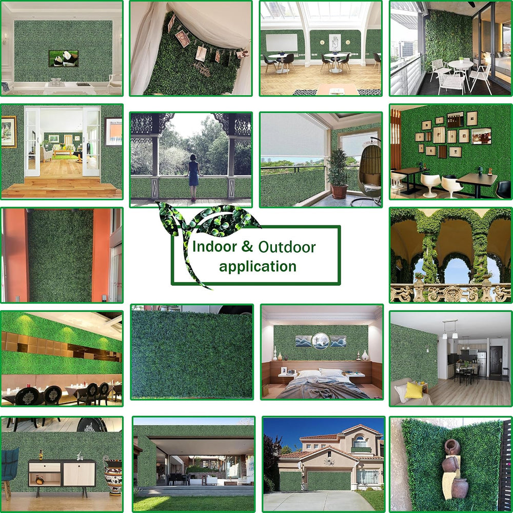 ODTORY Artificial Grass Wall Greenery Backdrop, 10X10 in 12P (8.4 sqft)