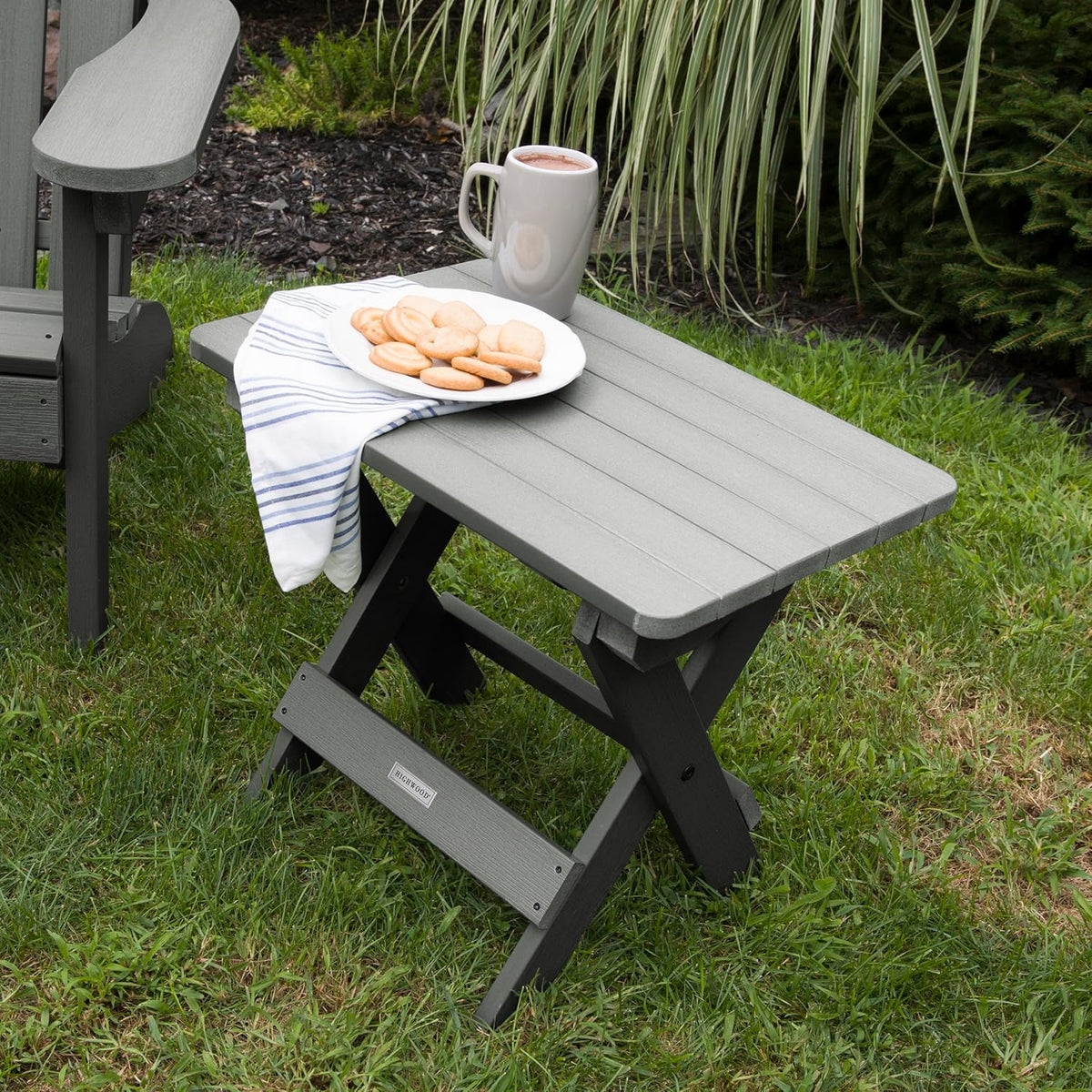highwood folding adirondack side table, coastal teak, package contents