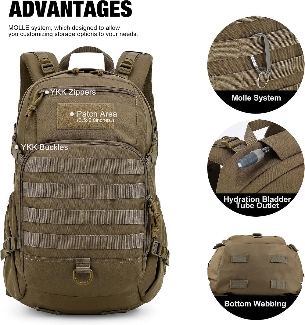Mardingtop 25L Hiking Backpack,Lightweight Molle Tactical Backpack for Runnin...