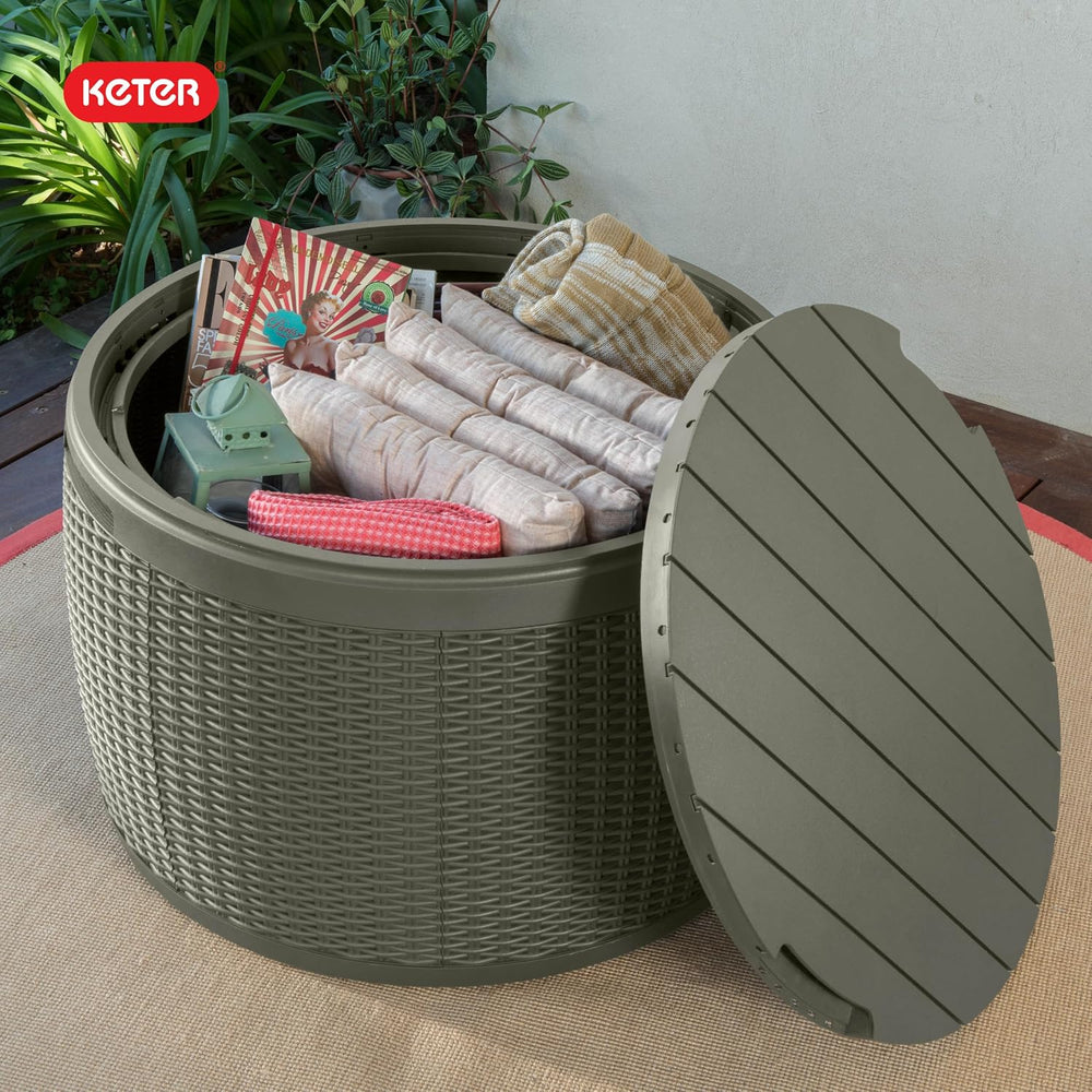 Keter Circa 37 Gallon Resin Deck Box Stool