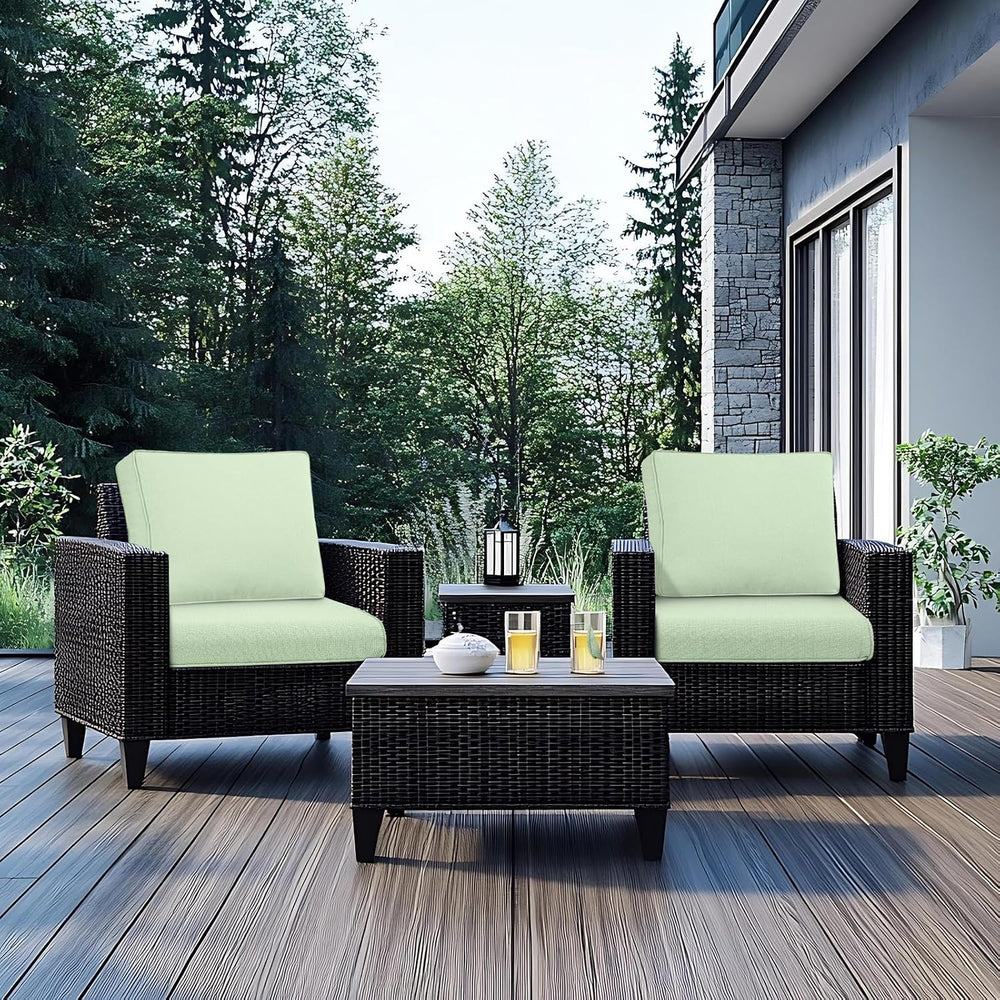 Outdoor Deep Seat Cushion Set 22x24 Inch, Water-Repellent & Fade-Resistan...