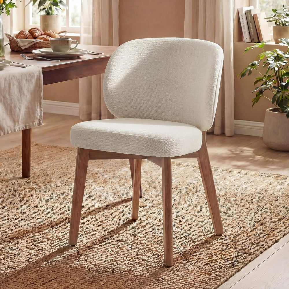 YOUNIKE Single Dining Chair Modern Kitchen Dining Room Chair Beige