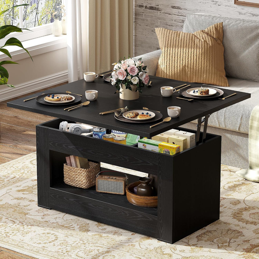 UNIQUITE 40" Lift Top Coffee Table, 4 in 1 Multi-Function Lift Coffee Ta...