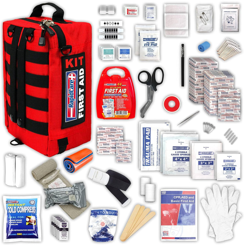 Rapid Care Premium Trauma First Aid Kit for Outdoors, Workplace, and Home - E...