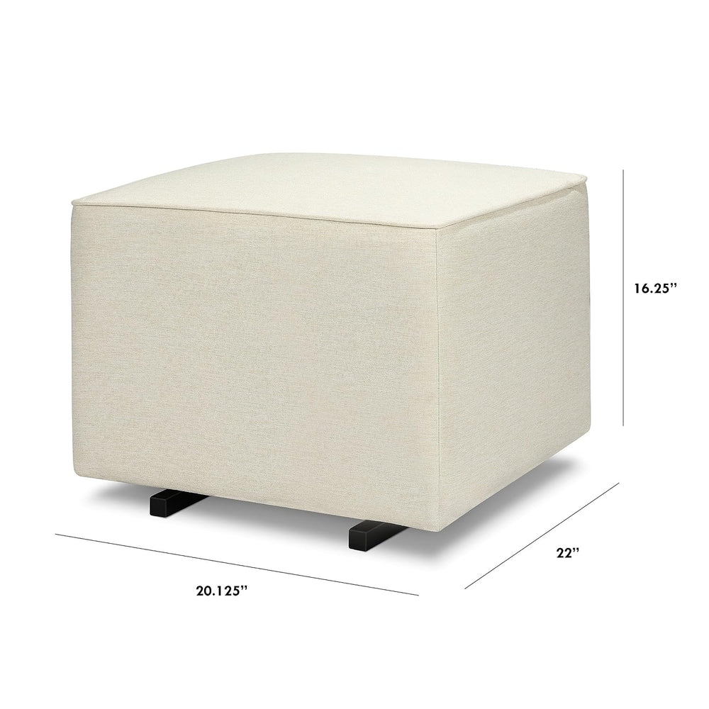 Davinci Universal Gliding Ottoman in Vanilla, GREENGUARD Gold & CertiPUR-...