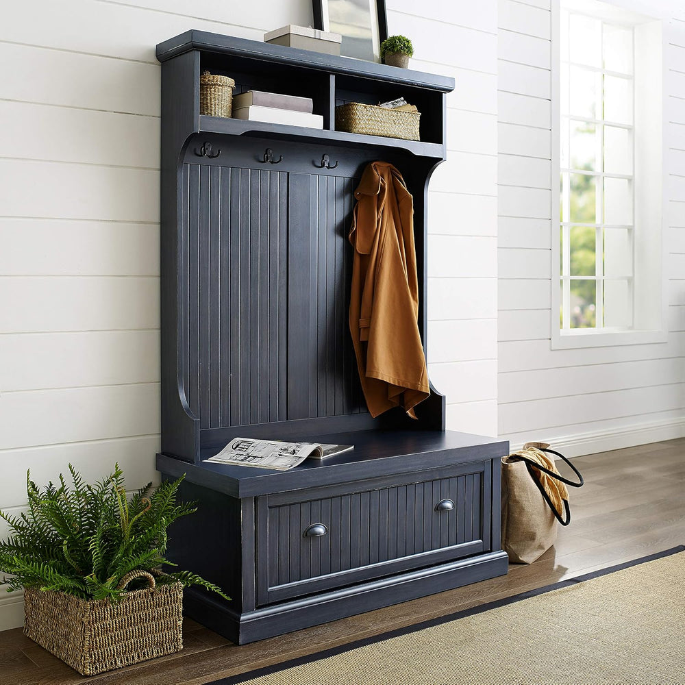 Crosley Furniture Seaside Hall Tree, Shoe Rack Bench