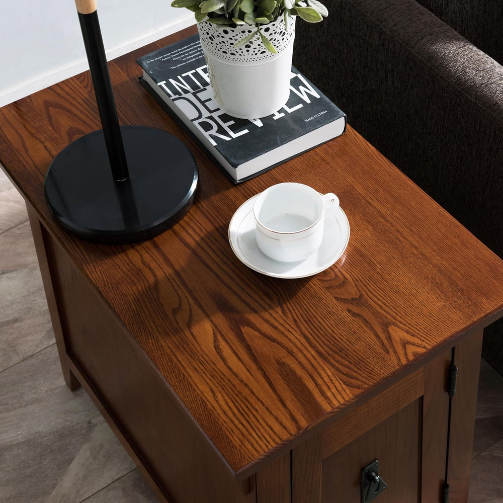 Leick Home Mission Cabinet End Table, 15", Russet