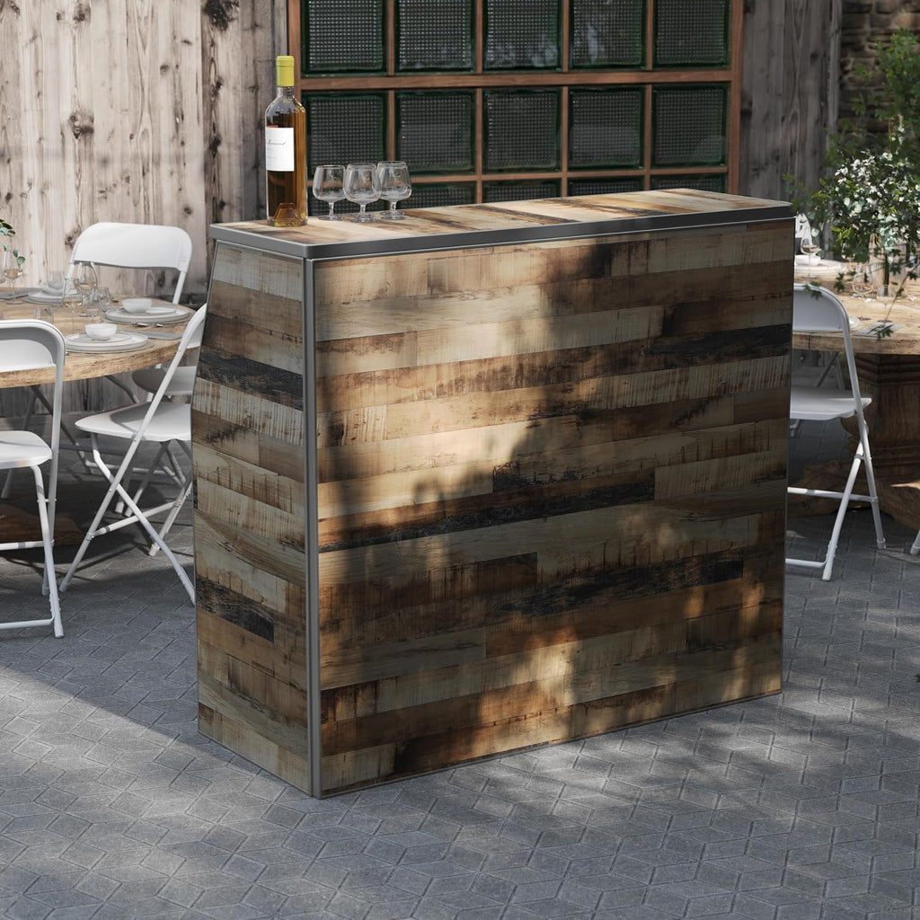 Flash Furniture Wood Folding Event Bar, Natural