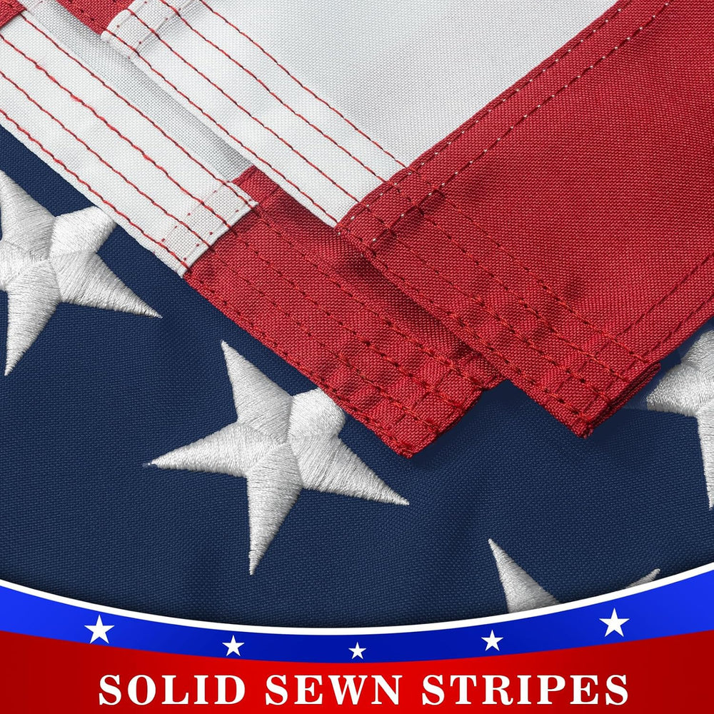 High Wind American Flag Outdoor 8x12 Ft, Long Lasting US Flags for Outside