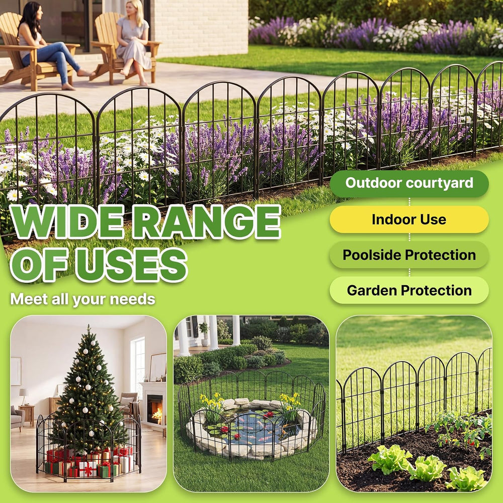 19 Pack Decorative Garden Fence Panels - 24in (H) x 20.58ft (L) Animal Barrie...