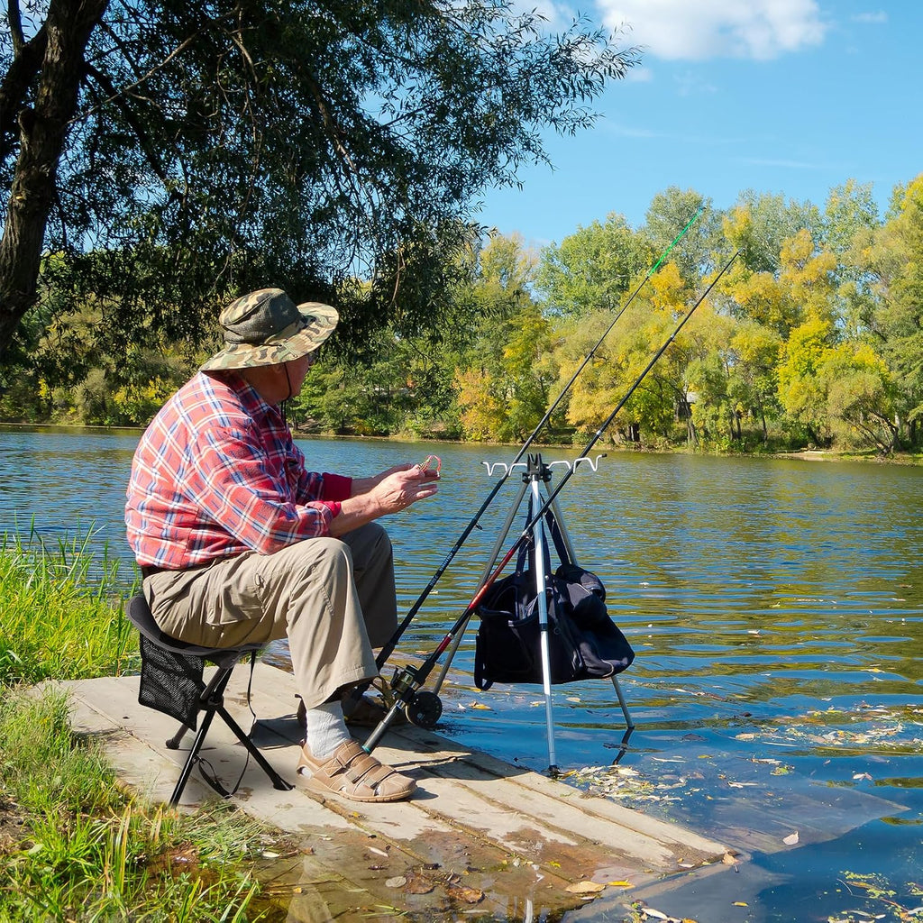 REDCAMP 2 Pack Folding Tripod Stools for Adults