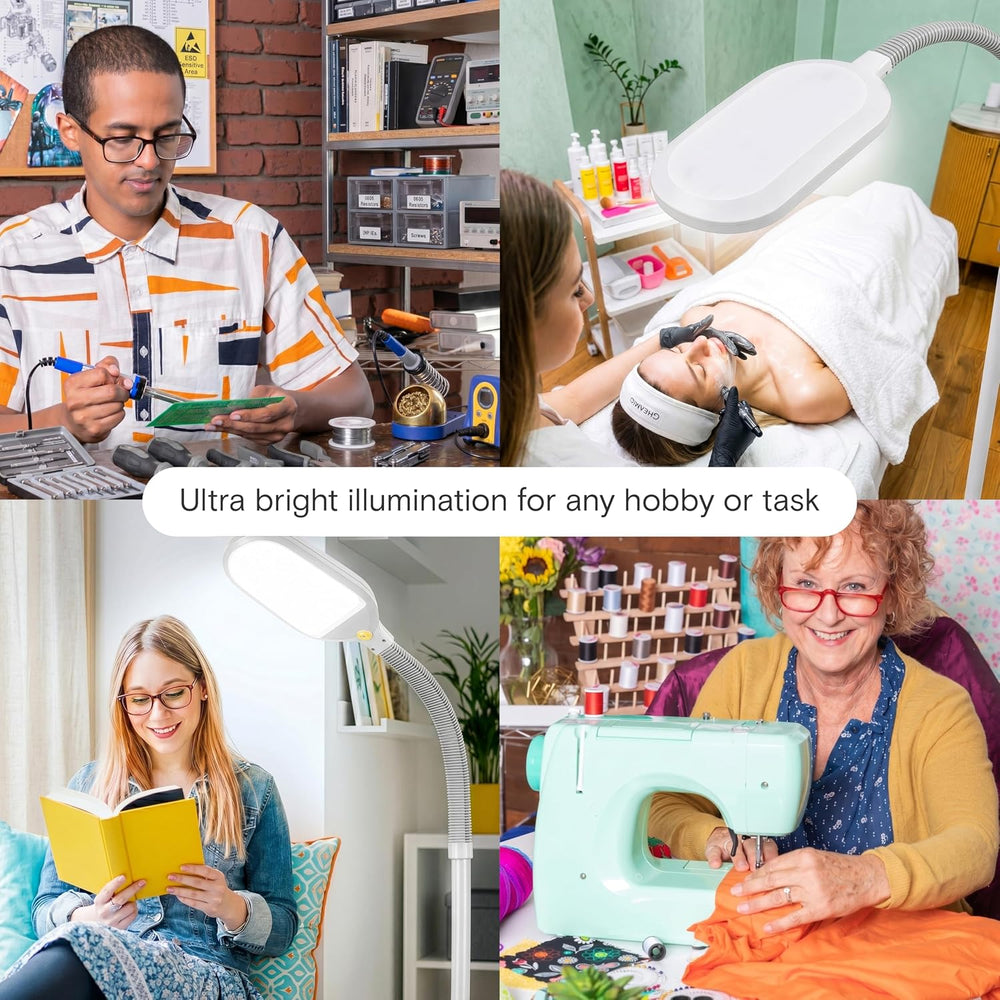 Brightech Litespan - Bright LED Floor Reading Lamp for Over Chair Crafts and ...