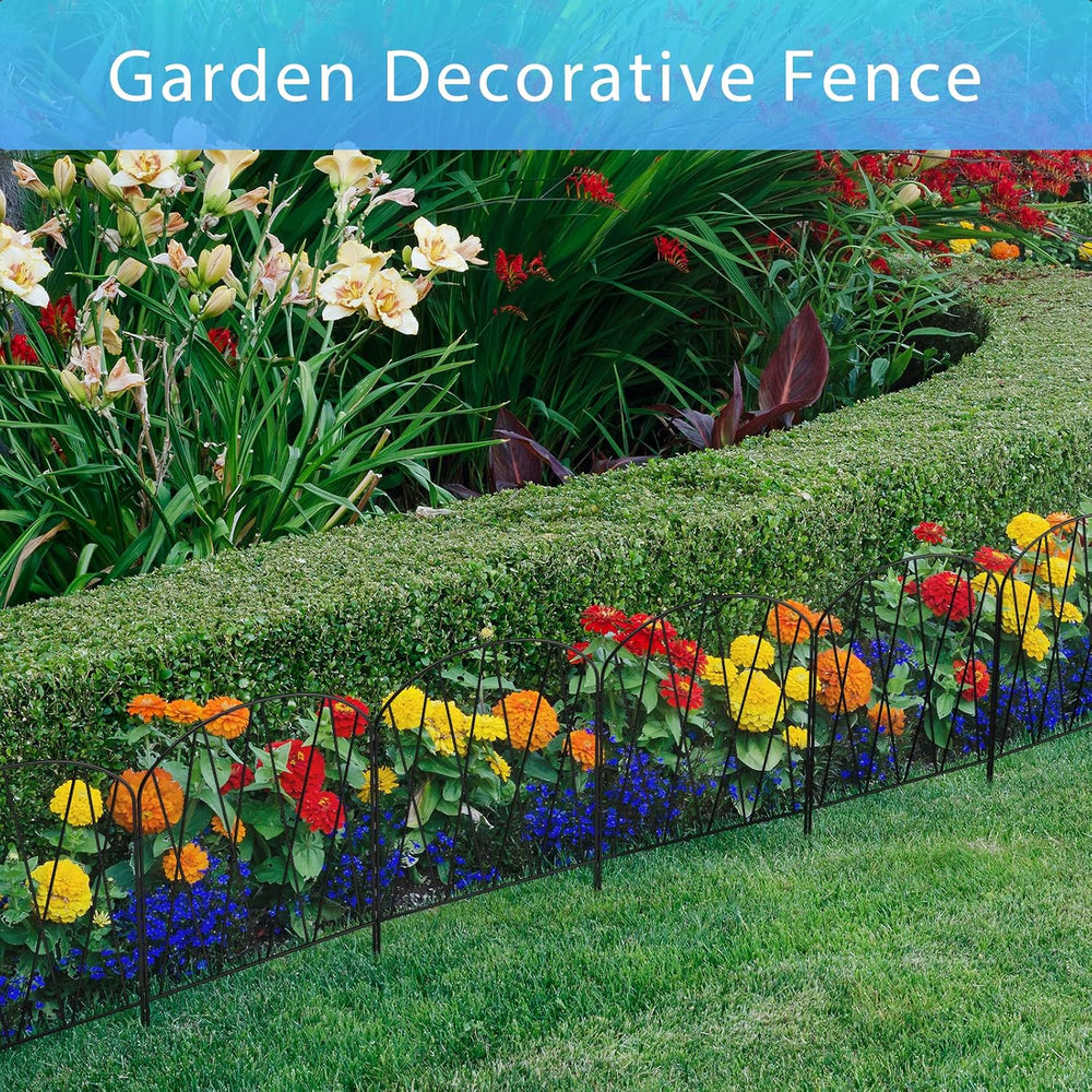 24 Packs Decorative Garden Fence 24.8ft (L) x 15.9in (H) Garden Fencing Panel...